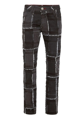 Philipp Plein patchwork-design straight-leg jeans - Grey