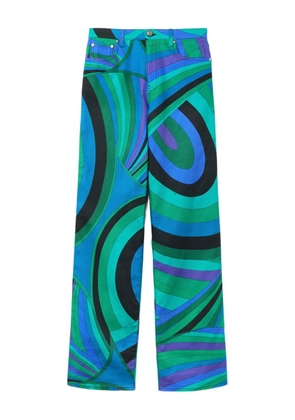 PUCCI Iride-patterned trousers - Green