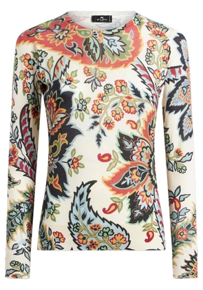 ETRO paisley-print knitted top - Neutrals