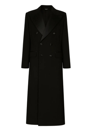 Dolce & Gabbana double-breasted peak-lapel coat - Black