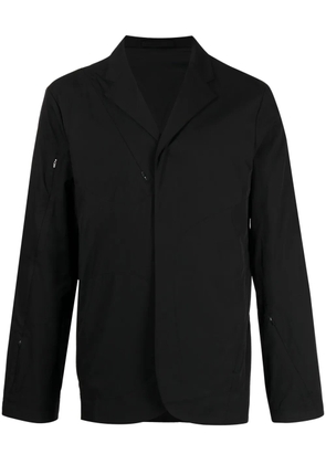 Post Archive Faction zip-detail notched-collar shirt jacket - Black