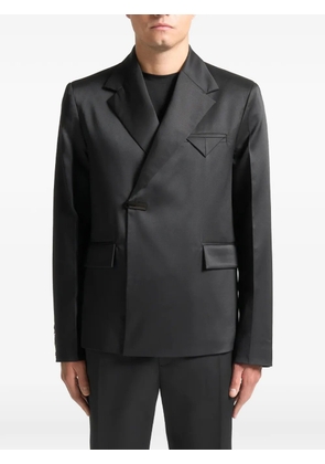 Manière De Voir Gaston satin double-breasted suit jacket - Black