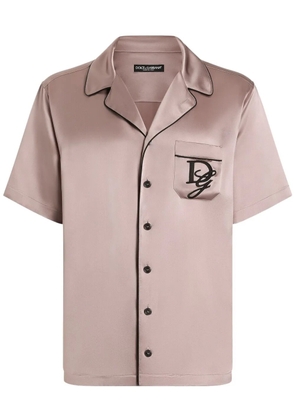Dolce & Gabbana embroidered-logo shirt - Pink