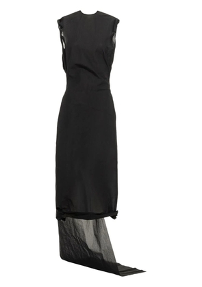 Prada drape-detail midi dress - Black