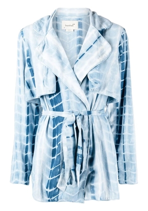 Bambah tie-dye trench-style blouse - Blue
