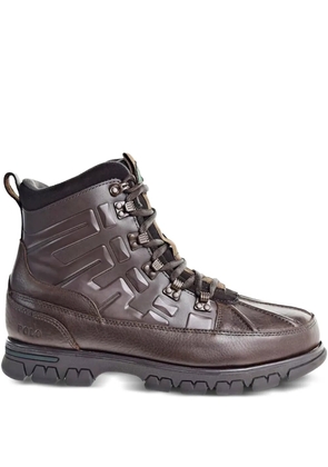 Polo Ralph Lauren lace-up leather chelsea boots - Brown