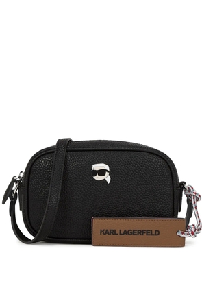 Karl Lagerfeld pebble-embellished shoulder bag - Black