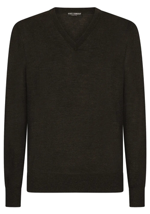 Dolce & Gabbana V-neck cashmere jumper - Grey