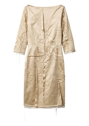 Miu Miu crêpe satin silk dress - Neutrals