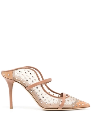 Malone Souliers Maureen 85 rhinestone mules - Neutrals