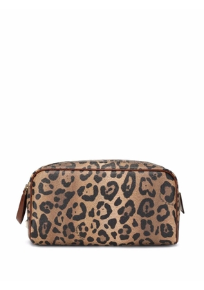 Dolce & Gabbana Crespo leopard-print AirPods case - Brown