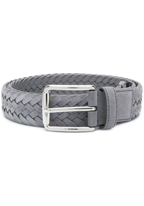 Tod's woven buckle belt - Grey