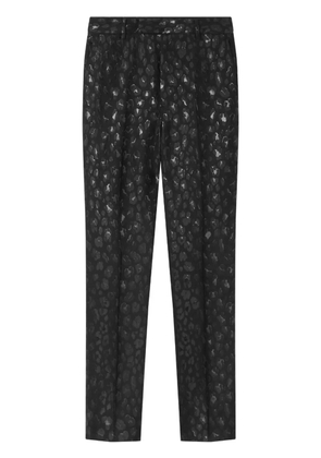 Versace leopard-print trousers - Black