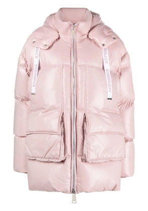 Khrisjoy Iconic rear logo-print padded jacket - Pink