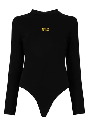 VFILES logo-tape long-sleeve bodysuit - Black