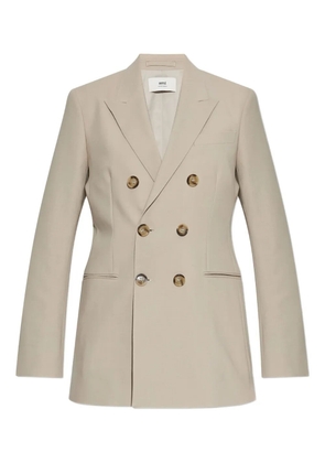 AMI Paris double-breasted jacket - Neutrals