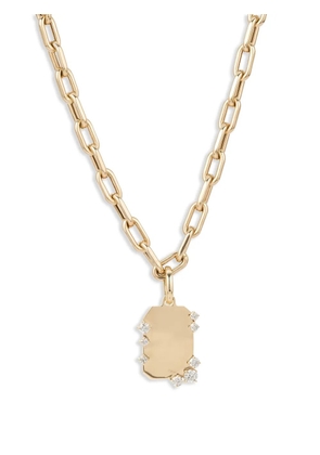 Adina Reyter 14K yellow gold Dog Tag diamond necklace