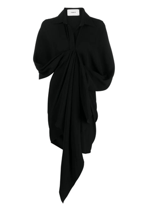 Coperni asymmetric poplin shirtdress - Black