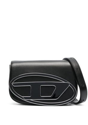 Diesel medium 1DR leather shoulder bag - Black