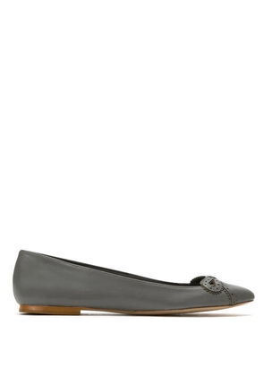 Sarah Chofakian leather ballerinas - Grey