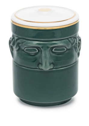 GINORI 1735 Il Seguace candleholder and Purple Hill scented candle (190g) - Green