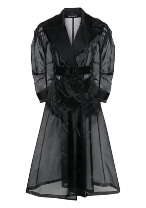 Dolce & Gabbana double-breasted long coat - Black