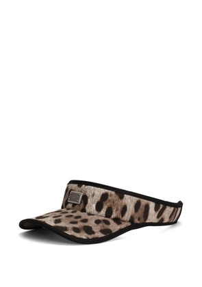 Dolce & Gabbana leopard-print visor - Brown