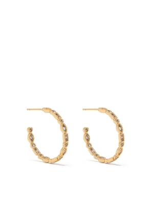 Maje Diamanté-embellished hoop earrings - Gold