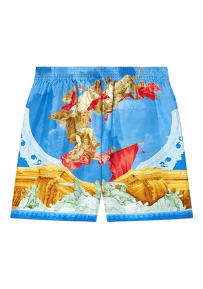Versace graphic-print shorts - Blue