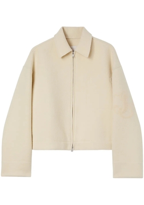 Jil Sander logo-embellished virgin-wool jacket - Neutrals