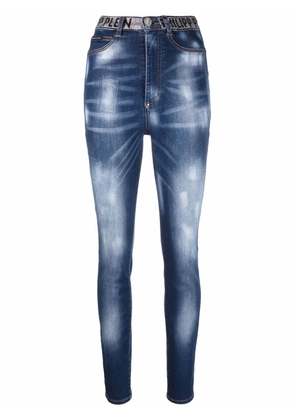 Philipp Plein high-waist jeggings - Blue