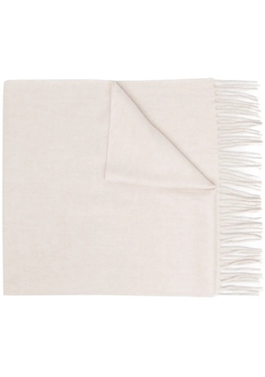 N.Peal fringe trim scarf - Neutrals