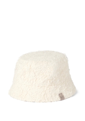 Brunello Cucinelli logo-patch bucket hat - Neutrals