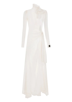 Dolce & Gabbana sheer silk maxi dress - White