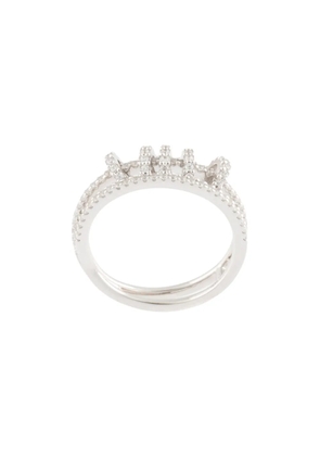 APM Monaco Piercing sliding hoops double ring - Silver