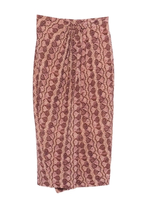 Antik Batik Dalila floral-print midi skirt - Purple