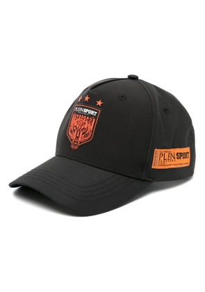 Plein Sport logo-patches curved-peak cap - Black
