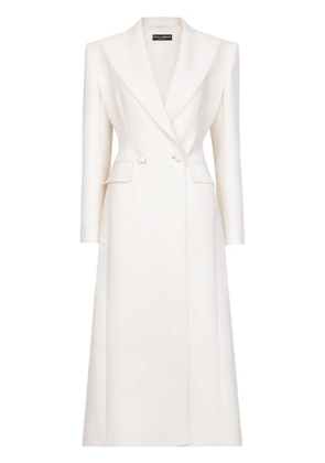 Dolce & Gabbana double-breasted long coat - White
