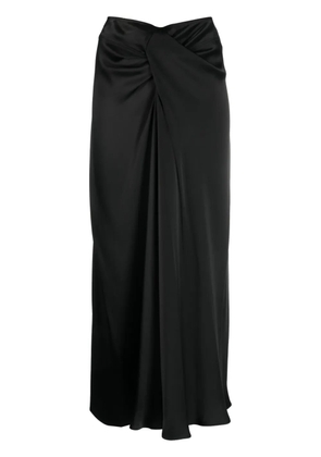 Stella McCartney twist-detail draped midi skirt - Black