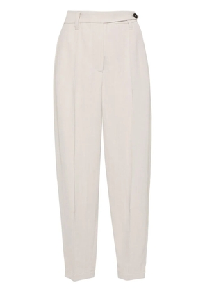 Brunello Cucinelli high-waist tapered trousers - Neutrals