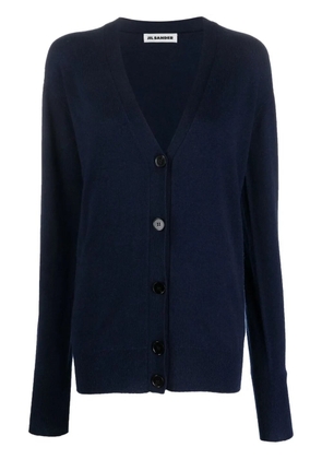 Jil Sander button-down cashmere cardigan - Blue