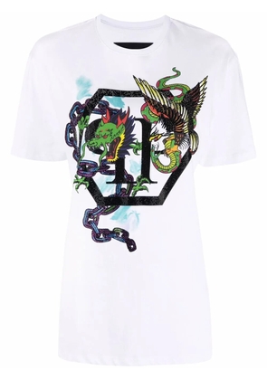 Philipp Plein graphic-print short-sleeve T-shirt - White