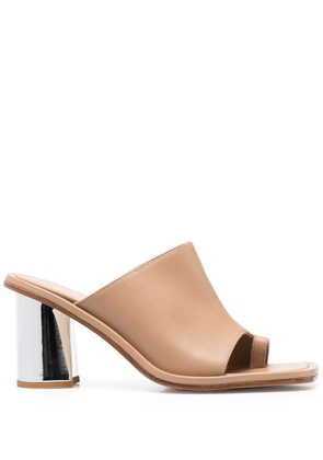 Scarosso Gwen leather mules - Neutrals