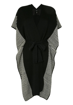 VOZ striped edge knitted kaftan - Black