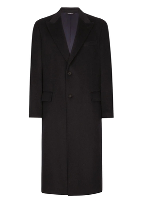 Dolce & Gabbana single-breasted cashmere coat - Blue