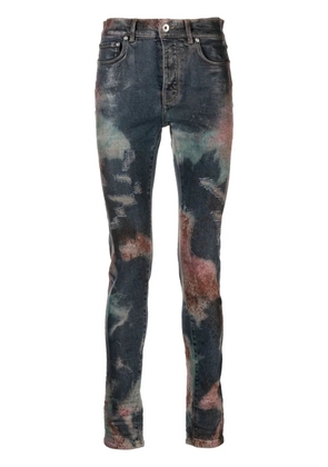 Purple Brand spray-pattern slim-fit jeans - Blue