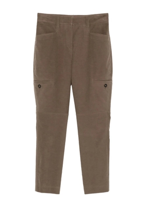 Brunello Cucinelli zip-hem trousers - Brown