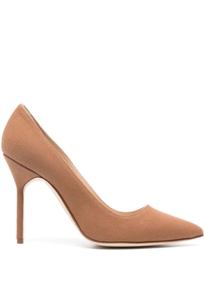 Manolo Blahnik BB 110mm interwoven pumps - Brown