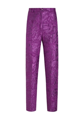 Dolce & Gabbana DNA floral-brocade tailored trousers - Purple