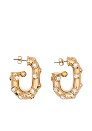 Rabanne crystal chunky hoop earrings - Gold